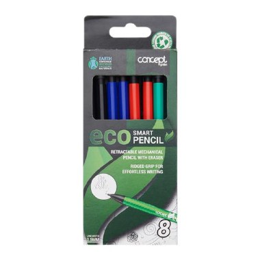 Eco Concept Green 0.5mm Smart Mechanical Pencils 8 Pack